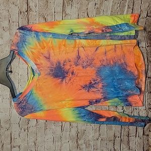 Shein long sleeve tee tye dye large lk New